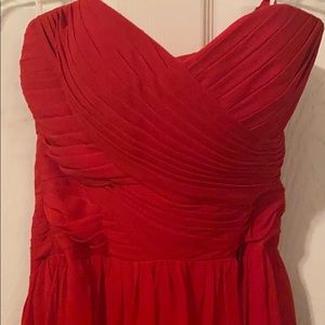 Long red formal gown